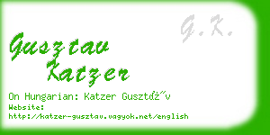 gusztav katzer business card